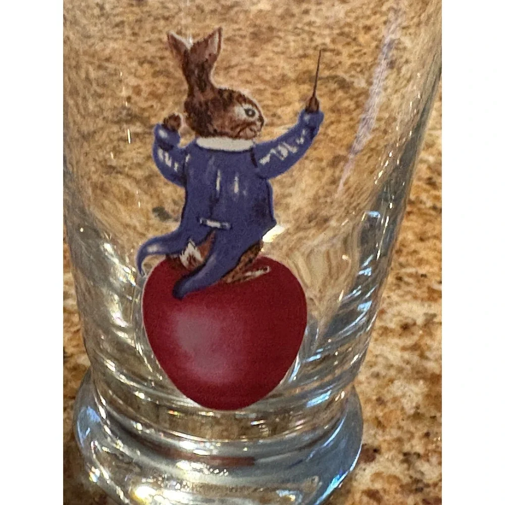 Peter Rabbit Williams Sonoma Bunny Easter Egg Brunch‎ Glasses 5